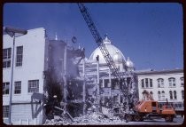 Demolition of building near St. Joseph's cathedral