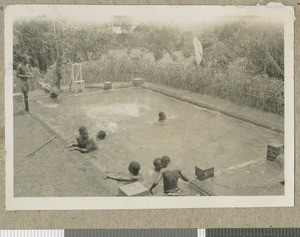 Family pool, Chogoria, Kenya, ca.1953