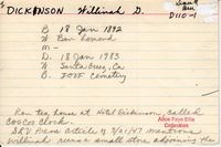 Dickinson, Willinah