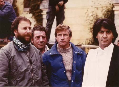 Chuck Waters poses with crew on set of "American Dreamer"