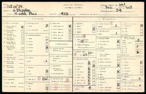 WPA household census for 423 WEST 63RD PLACE, Los Angeles County