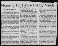 Planning For Future Energy Needs