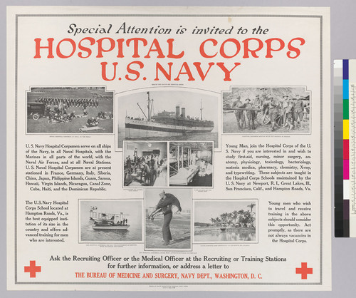Special Attention is involved to the Hospital Corps, U.S. Navy: The Bureau of Medicine and Surgery, Navy Dept., Washington, D.C