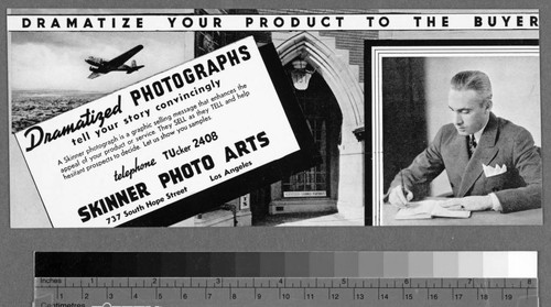 Skinner Photo Arts. Advertising card