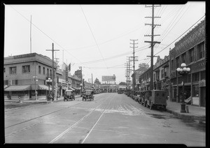Street scene - West Pico Boulevard & Hoover Street, Los Angeles, CA, 1928