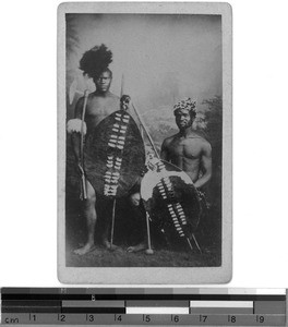 Two Africans with shields, Africa