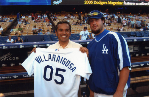 Antonio Villaraigosa and Eric Gagne´, Dodger Stadium