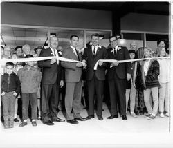 Ribbon cutting at offices of Levinger-Richard Advertising, Santa Rosa, California, 1963