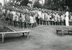 Pupils of a mission school, in Cameroon