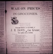 War On Prices J. R. Davis advertisement