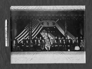 Group of missionaries and Chinese officials, Fuzhou, Fujian, China,1913