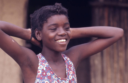 Girl close-up, San Basilio de Palenque, 1976
