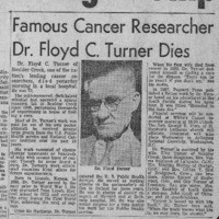 Famous cancer researcher Dr. Floyd C. Turner dies