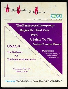 The pentecostal interpreter, vol. 3, no. 4 (1983 before July), anniversary issue