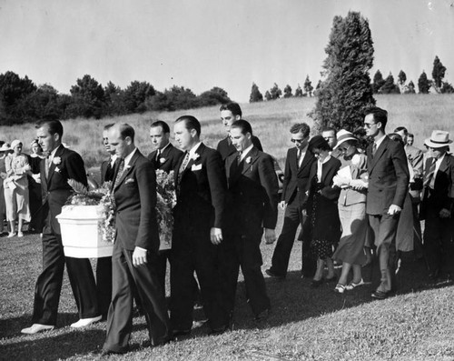 Burial of Jeanette Stephens