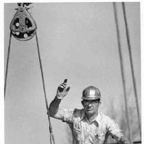 Foreman J. W. Lansdon during construction of Sacramento Community Center