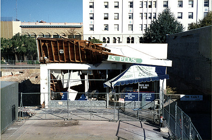 Demolition site of a large building