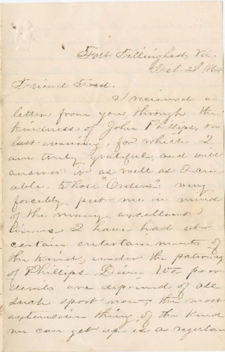 Letter from Robert P. Bruce to Frederick Hubon