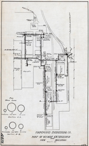 Hammond Engineering Co. Map of Wharf Extensions and New Buildings