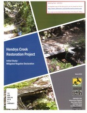 Hendrys Creek Restoration Project : Initial Study/Mitigated Negative Declaration