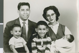 de Huerta family portrait, Mexico, 1959