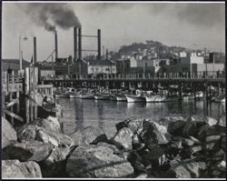 View of Fisherman's Wharf taken from the breakwater, 41 The Embarcadero, San Francisco, California, 1920s