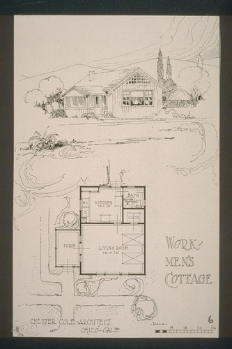 Workmen's Cottage, Chester Cole, architect, Chico, Calif