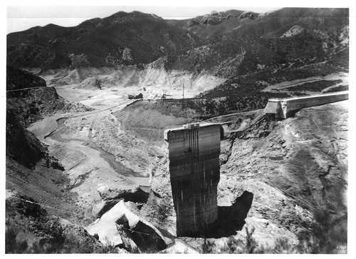 San Francisquito Canyon after St. Francis Dam Break