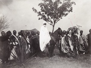 King Njoya in the mission station, in Cameroon