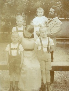 Rev. Albert Lageard, his wife and their four children