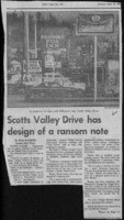 Scotts Valley Drive has design of a ransom note
