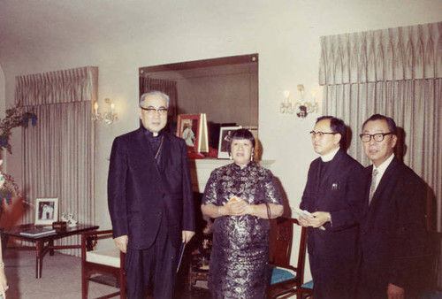 A photo of Bishop Yu-Pin, Lily Lum Chan and Stanley H. Chan