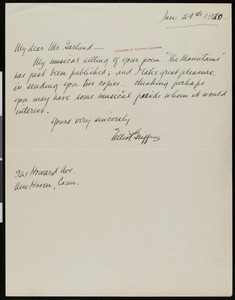 Elliot Griffis, letter, 1920-01-24, to Hamlin Garland
