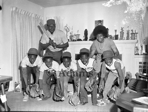 Baseball team, Los Angeles, 1971