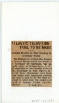 Atlantic Television Trial to Be Made