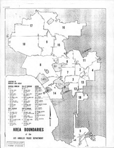 Thomas Guide maps of LAPD geographic divisions, 1988-1989