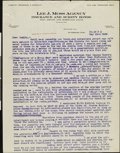Lee J. Moss, letter, 1928-05-23, to Hamlin Garland