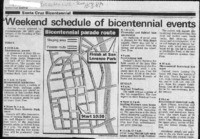 Weekend schedule of bicentennial events