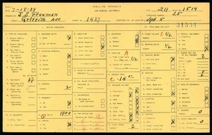 WPA household census for 1427 GRIFFITH AVE, Los Angeles