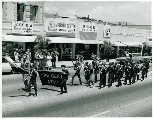 Scout Day Parade: Scouts from Lincoln, 373C March West on Mission
