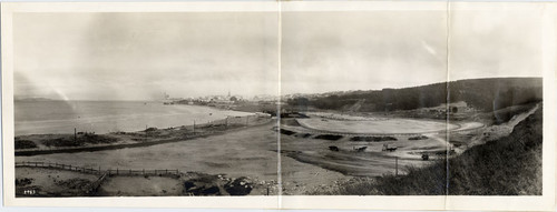 [View of Panama-Pacific International Exposition Race Track and Athletic Field from the Presidio]