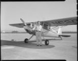 Man with private airplane with 3 variants