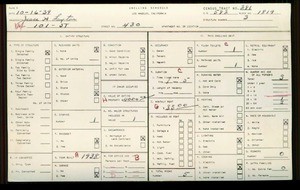 WPA household census for 430 W 101ST STREET, Los Angeles