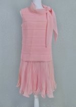 Pink nylon chiffon dress