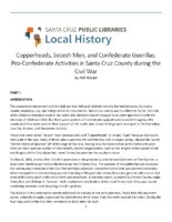 Copperheads, Secesh Men, and Confederate Guerillas: Pro-Confederate Activities in Santa Cruz County During the Civil War