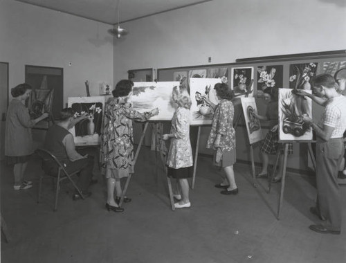 Art Class at George Pepperdine College, circa 1937