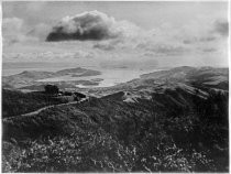 View of the West Point Inn from the top of Mount Tamalpais, date unknown