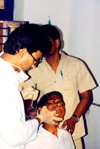 Danish Mission Hospital, Tirukoilur, Tamil Nadu, 1994. Treatment at the Dental Clinic