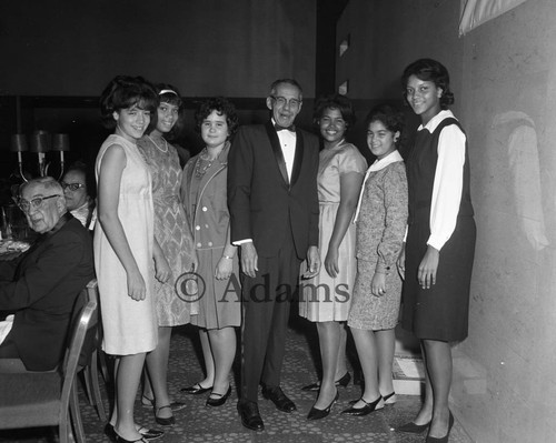 Loren Miller and Six Young Women, Los Angeles, ca. 1965