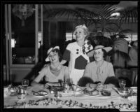 Princess Nina Schervashidze, Exa Link, and Mary McConnell of the Women's Breakfast Bridge Club, 1935